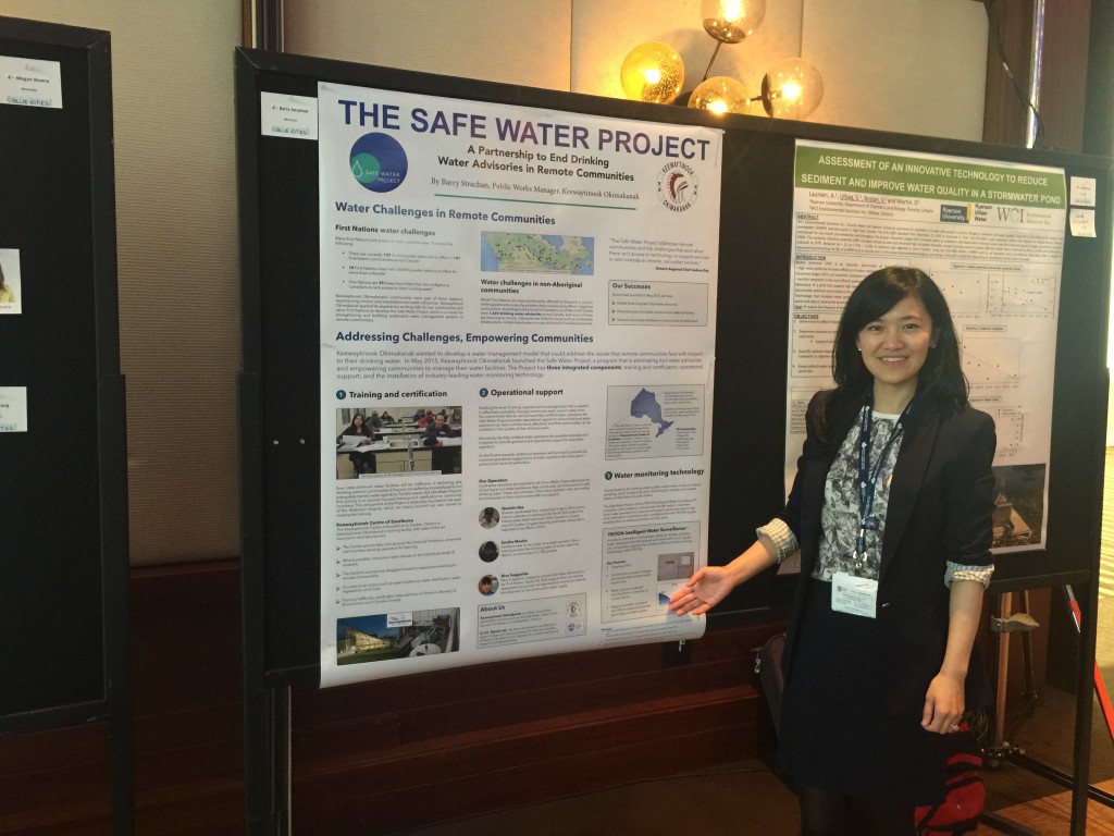 Dr. Cindy Dongxin Hu at the Research & Solutions Poster Showcase session at 2016 Blue Cities.